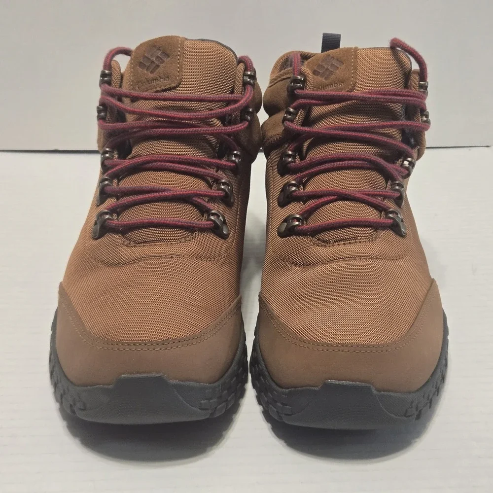 Columbia Men's 8.5 Fairbanks Mid Waterproof Hiking‎ Boots Brown & Red BM9774286